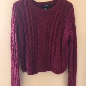 Burgundy Knit Sweater